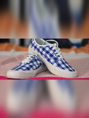 SeeVee For J Crew 🎀CUTE🎀 Legend Blue Gingham Sneakers